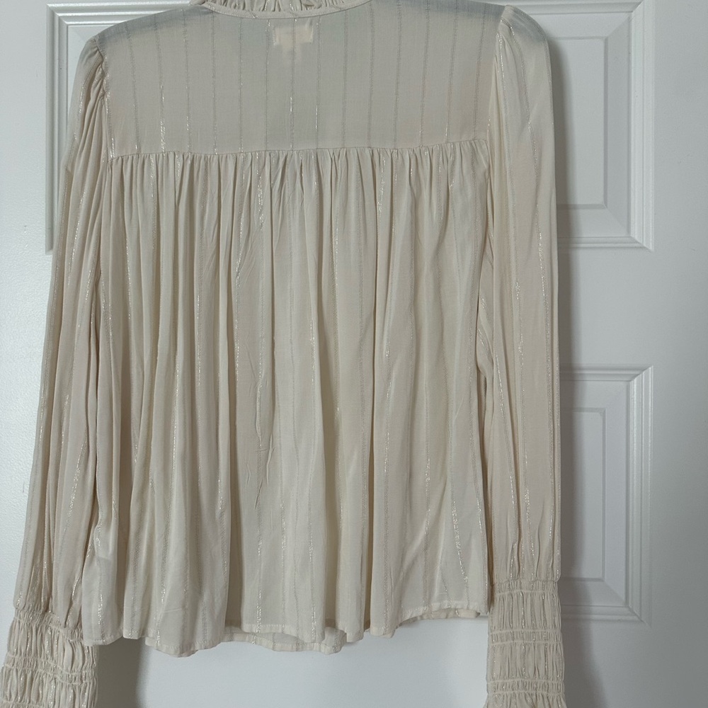 a.n.a Cream Blouse with Textured Design - Picture 2 of 3